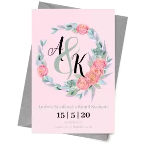 Papírové svatební oznámení RENATA