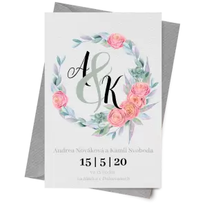 Papírové svatební oznámení RENATA