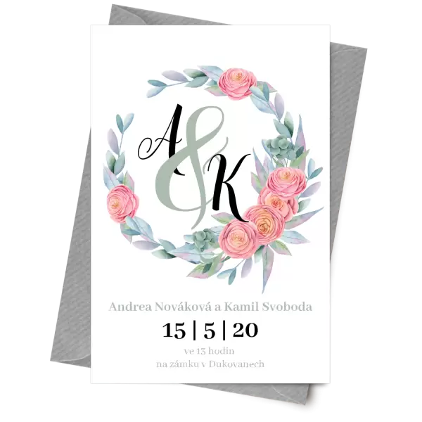 Papírové svatební oznámení RENATA