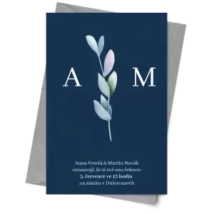 Papírové svatební oznámení SILVA