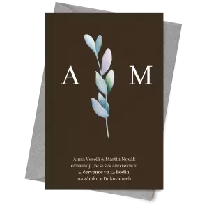 Papírové svatební oznámení SILVA