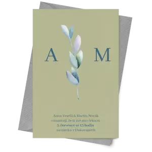 Papírové svatební oznámení SILVA