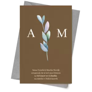 Papírové svatební oznámení SILVA