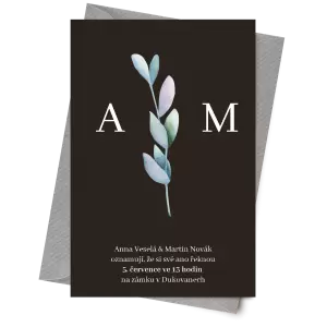 Papírové svatební oznámení SILVA