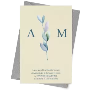 Papírové svatební oznámení SILVA