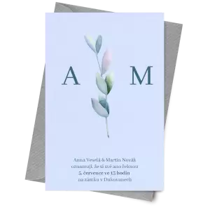 Papírové svatební oznámení SILVA