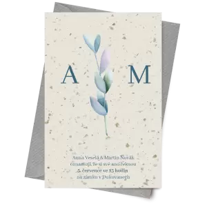 Papírové svatební oznámení SILVA