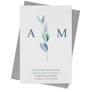 Papírové svatební oznámení SILVA