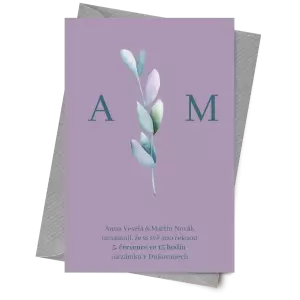 Papírové svatební oznámení SILVA