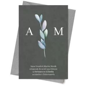 Papírové svatební oznámení SILVA