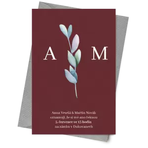 Papírové svatební oznámení SILVA