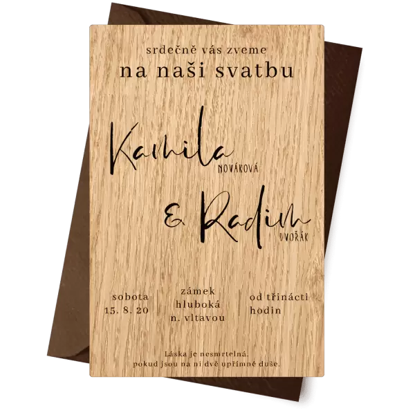 Dřevěné oznámení VALERIE