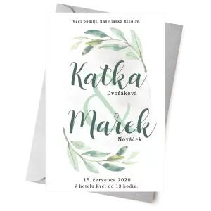 Papírové svatební oznámení ZITA