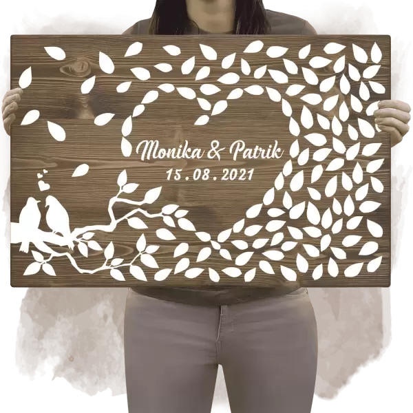 Dřevěná cedule na podpisy JOHANA