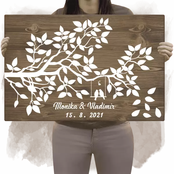 Dřevěná cedule na podpisy KLARA