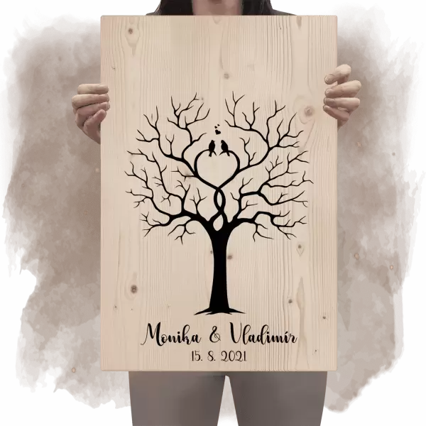 Dřevěná cedule na podpisy LAURA