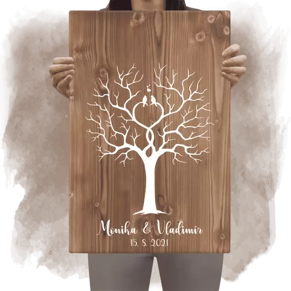 Dřevěná cedule na podpisy LAURA