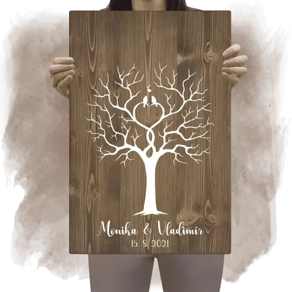 Dřevěná cedule na podpisy LAURA