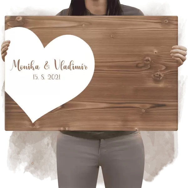 Dřevěná cedule na podpisy NELA