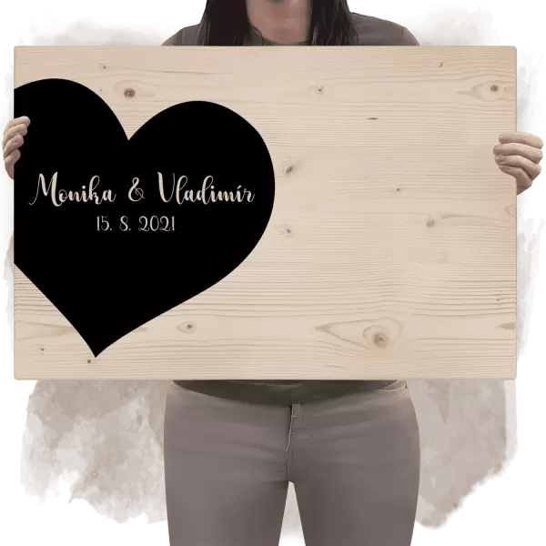 Dřevěná cedule na podpisy NELA