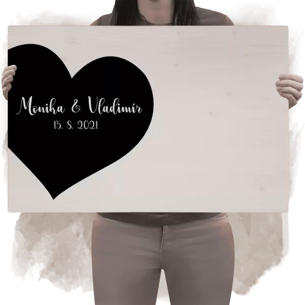 Dřevěná cedule na podpisy NELA