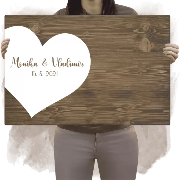 Dřevěná cedule na podpisy NELA