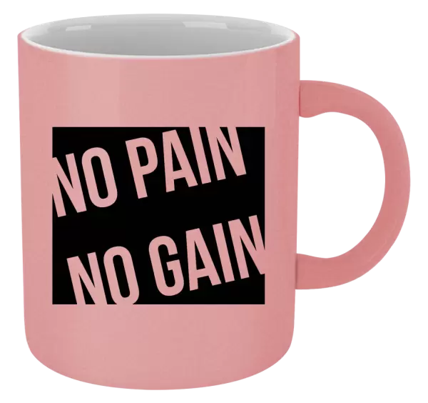 Metalický hrnek No pain no gain