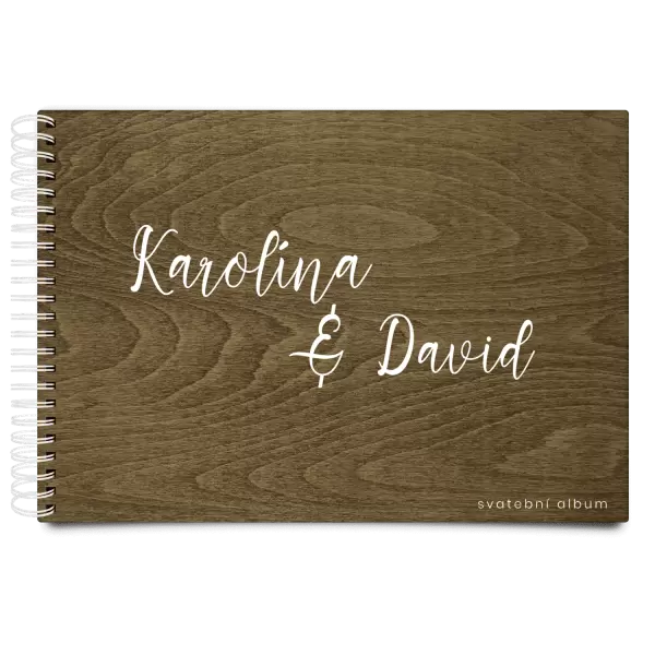 Dřevěné svatební album BARA
