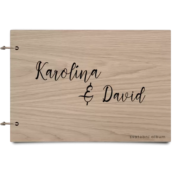 Dřevěné svatební album BARA