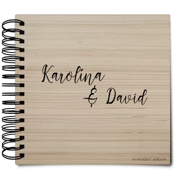 Dřevěné svatební album BARA
