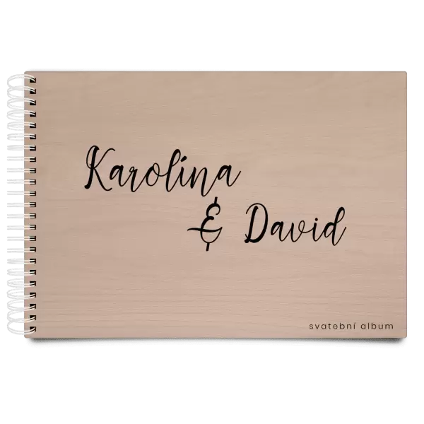 Dřevěné svatební album BARA