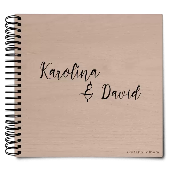 Dřevěné svatební album BARA