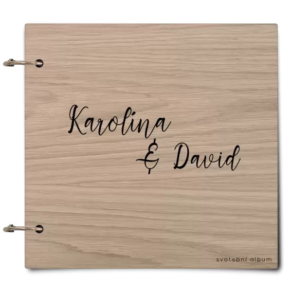 Dřevěné svatební album BARA