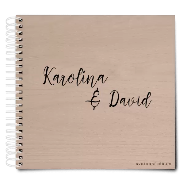 Dřevěné svatební album BARA