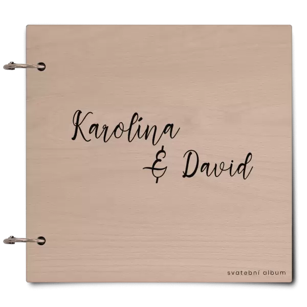 Dřevěné svatební album BARA