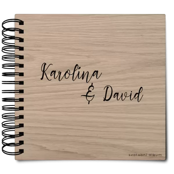 Dřevěné svatební album BARA