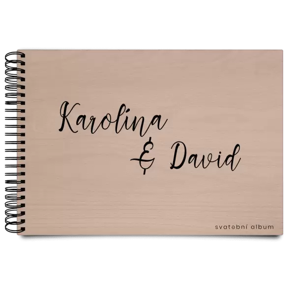 Dřevěné svatební album BARA