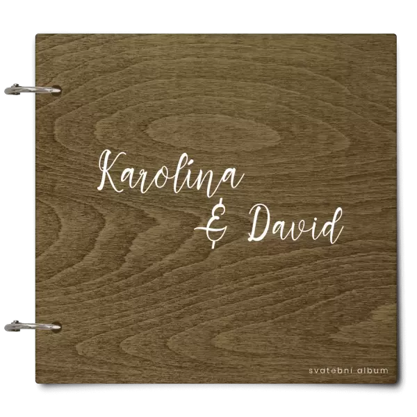 Dřevěné svatební album BARA