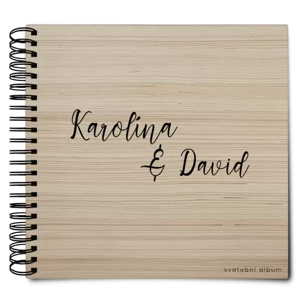 Dřevěné svatební album BARA