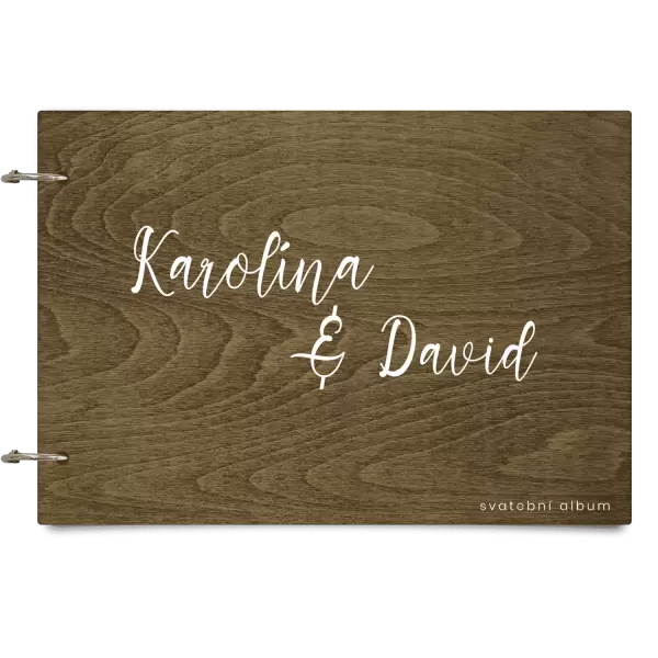 Dřevěné svatební album BARA