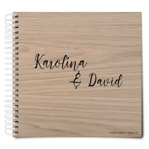 Dřevěné svatební album BARA