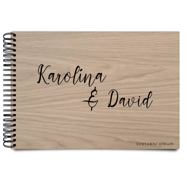 Dřevěné svatební album BARA