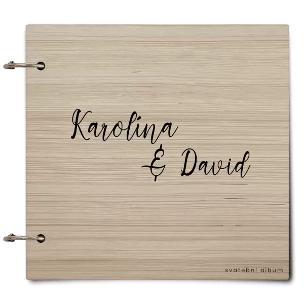 Dřevěné svatební album BARA