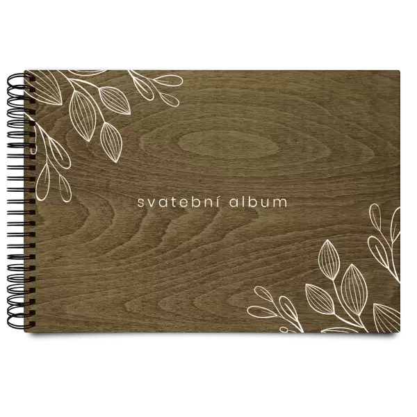 Dřevěné svatební album CLARA