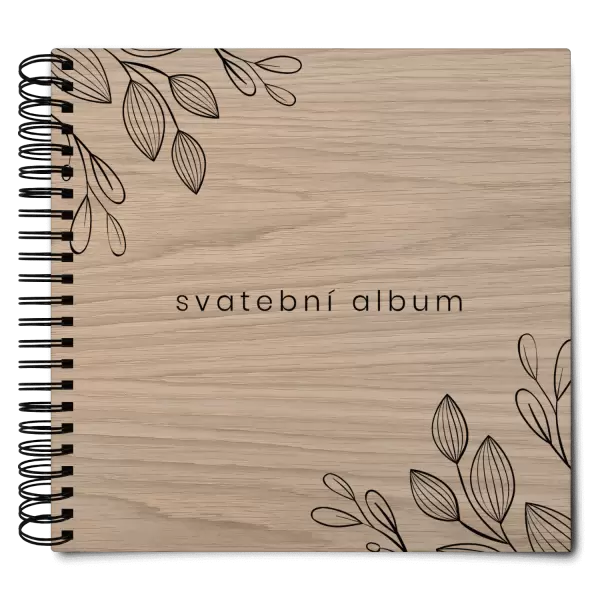 Dřevěné svatební album CLARA