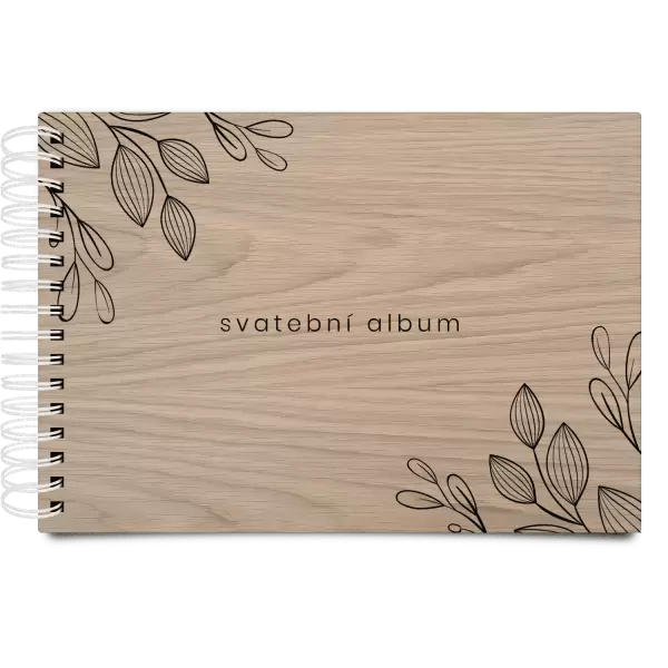 Dřevěné svatební album CLARA