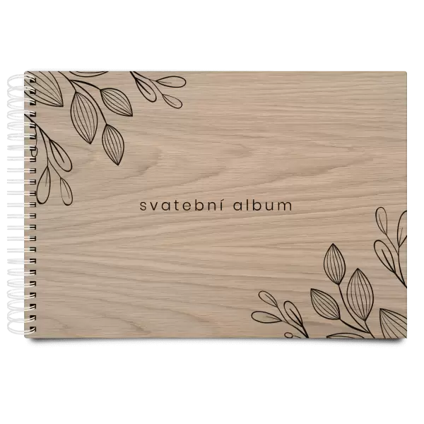 Dřevěné svatební album CLARA