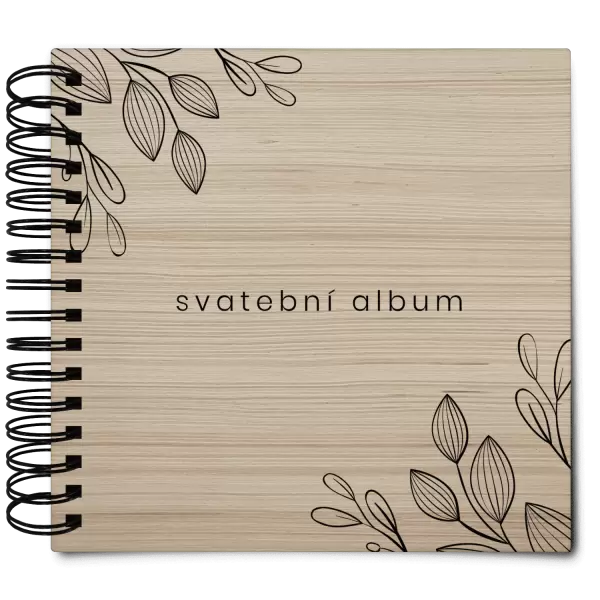 Dřevěné svatební album CLARA