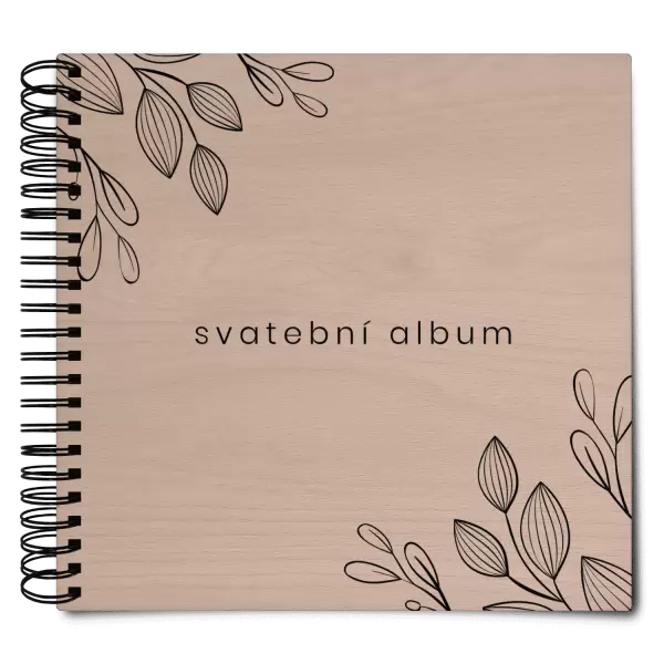 Dřevěné svatební album CLARA
