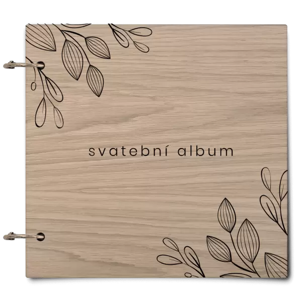 Dřevěné svatební album CLARA